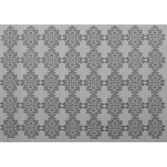 Ahgly Company Indoor Rectangle Abstract Gray Contemporary Area Rugs, 5' x 8'