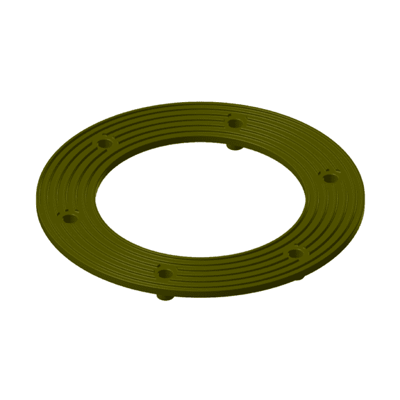 HomeHalo 10 inch Round Green Plastic Plant Pot Ring
