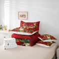 thumbnail image 6 of jejeloiu Christmas Reindeer Bedding Comforter Set 7 Pieces,Merry Xmas Full Bedding Set,Tropical Plant Leaves Fitted Sheet Flat Sheet For Teens,Breathable Home Decor Reversible, 6 of 8