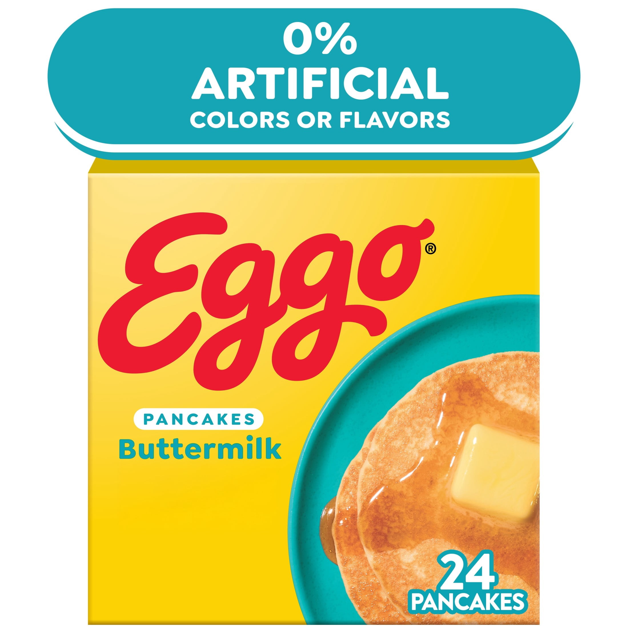 Eggo Buttermilk Pancakes, Breakfast Food, 29.6 oz, 24 Count (Frozen)