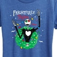 thumbnail image 3 of The Nightmare Before Christmas - Frightfully Festive Wreath - Women's Short Sleeve Graphic T-Shirt, 3 of 5