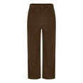 thumbnail image 5 of Handshe Men's Corduroy Straight-Leg Pants, Solid Color with Functional Pockets, Durable Comfort for Casual Everyday Wear, 5 of 8