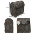 thumbnail image 5 of Polygons Lounger Chair Bag, Repeating Abstract Connected Bars and Concave Shapes Modern Look, High Capacity Storage with Handle Container, Lounger Size, Dark Sepia Burnt Sienna, by Ambesonne, 5 of 5