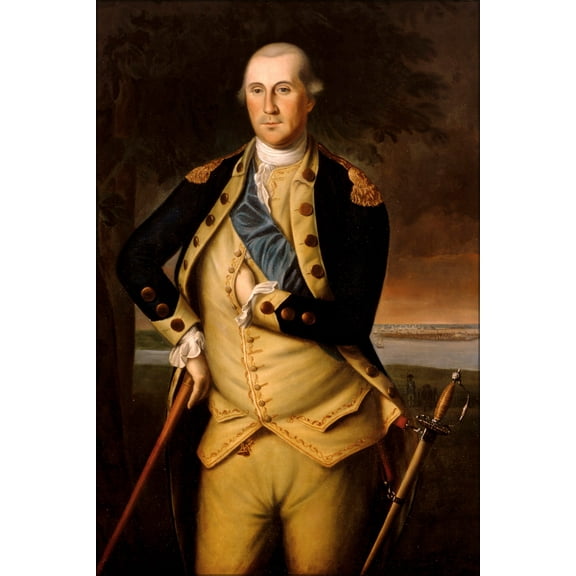 24"x36" Gallery Poster, George Washington by Peale 1776