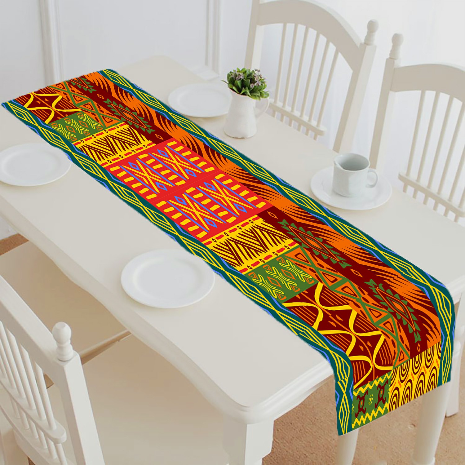 ABPHQTO Abstract Ethnic Patterns And Ornaments Table Runner Placemat