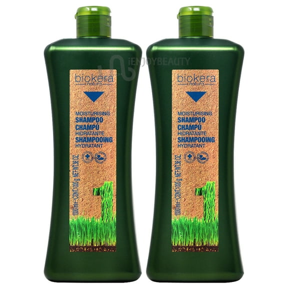 Salerm Biokera Natura Moisture Shampoo 1000ml  36oz  (Pack of 2)