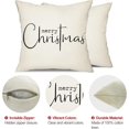 thumbnail image 6 of Christmas Pillow Covers Merry Christmas Throw Pillow Decorative Christmas Red and Black Cotton Cloth Linen Cloth Pillow Cover Sofa Cover Decorative Rectangle, 6 of 8