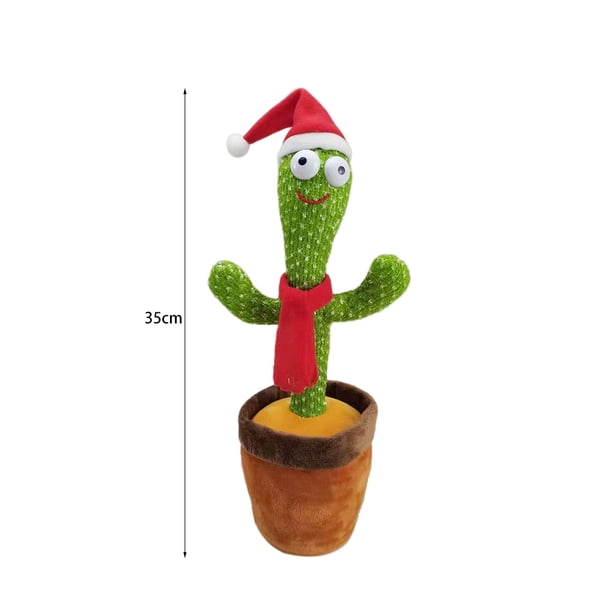 Canto electrónico Baile Cactus Muñeca USB Escultura Niños Juguetes de peluche (A) Sywqhk Libre de BPA