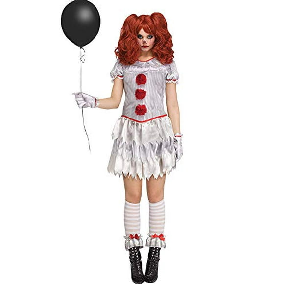 Fun World Costumes Womens Carnevil Clown Small White