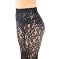 thumbnail image 7 of DHFJKG Lace Pants For Women Flared Pants Sexy Hallow Out Floral Embroidery High Waisted Trousers Night Out Clubwear, 7 of 7