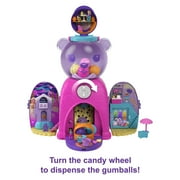Polly Pocket Gumball Bear Playset, Travel Toy with 2 Micro Dolls and 26 Surprise Accessories