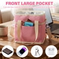 thumbnail image 2 of 4 Cup Drink Carrier with Adjustable Divider Insulated Drink Caddy Portable Water Bottle Bag Reusable Drink Holder for Car Delivery Picnic Travel, 2 of 10