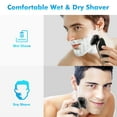 MOOSOO Electric Shaver with Clean Station, Wet Dry Waterproof Electric