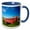 Blue/White, variant on 3drose, Canada, Quebec, Ste. Jeanne Darc. Covered Bridge over Stream., 11oz Magic Transforming Mug