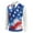 Blue, variant on Men's Patriotic Star Stripes Sleeveless V-Neck Tank Top American Flag Inspired Knitwear For Celebrations
