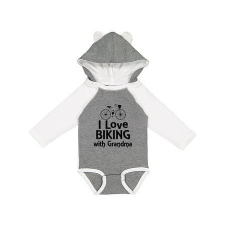 

Inktastic Biking with Grandma Cycling Gift Baby Boy or Baby Girl Long Sleeve Bodysuit