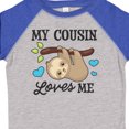 thumbnail image 4 of Inktastic My Cousin Loves Me with Sloth and Hearts Boys or Girls Toddler T-Shirt, 4 of 5