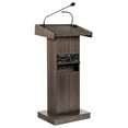 thumbnail image 5 of Oklahoma Sound Orator Wood Lectern and Rechargeable Battery in Brown, 5 of 6