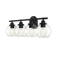 thumbnail image 4 of Carson 4-Light Bathroom Vanity Light in Matte Black, 4 of 5