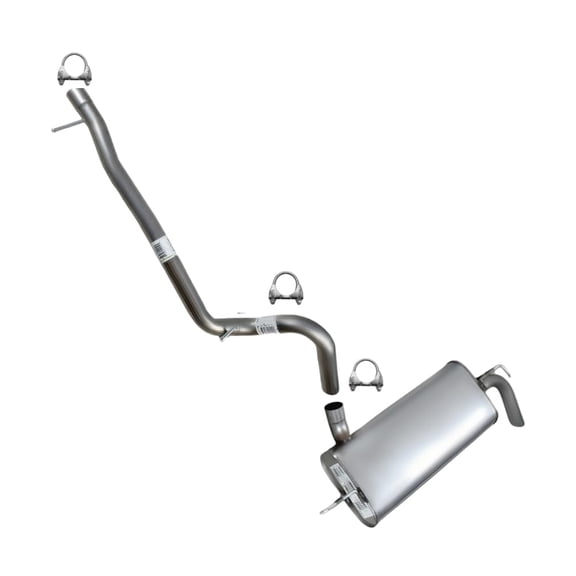 Northeastern Exhaust Intermediate Pipe & Muffler Kit Fits 2007-2011 Jeep Wrangler 3.8L - Direct Fit | Stainless Steel | Includes Clamps