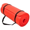 thumbnail image 1 of Signature Fitness Tapis de Yoga Extra Épais 1 Pouces avec Sangle de Transport, Rouge, 1 of 6