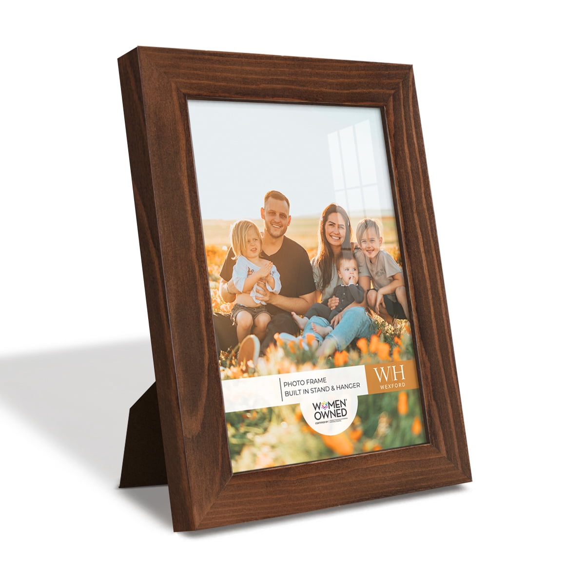 Wexford Home Woodgrain 5" x 7" Chestnut Picture Frame (Set of 6)