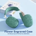 thumbnail image 2 of Funda de silicona Ensfomte 4 en 1 con grabado floral para AirPods Max Pine, 2 of 7