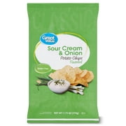 Great Value Sour Cream & Onion Flavored Potato Chips, 7.75 oz