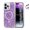 Purple, variant on Daxi for iPhone 14 Pro max case, clear magnetic ultra-thin glitter women's girly soft case-White