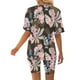 thumbnail image 4 of Blusas para las Mujeres Casual Impreso Cuello en V Manga Corta Blusa Pantalones Cortos, Conjuntos de Ropa para las Mujeres, 4 of 5