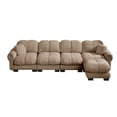 thumbnail image 7 of Nkurdsu 131" Oversized Modular Cloud Sectional Sofa with Movable Ottoman, L-Shaped Chenille Couch for Living Room, Brown, 7 of 7