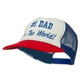 thumbnail image 2 of Number 1 Dad In The World Embroidered Foam Mesh Back Cap - Red White Royal OSFM, 2 of 5