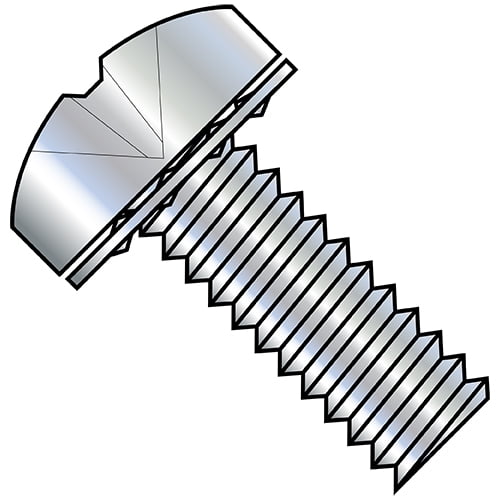 6-32X1 3/4 Phillips Pan Internal Sems Machine Screw Fully Threaded Zinc (Pack Qty 3,000) BC-0628IPP