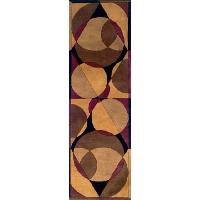 Momeni Rugs NEWWANW-78BRN2680 Colección New Wave, alfombra de área contemporánea 100% lana tallada a mano y copetuda, corredor de 2'6 "x 8 ', marrón Momeni Rugs, Inc. NEWWANW-78BRN2680