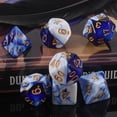 thumbnail image 4 of Qmay Dnd Dice Set - Dados poliédricos (mezcla azul y blanco) 7 piezas para mazmorras y dragones D&D Rpg Juegos de rol Dados con bolsa de dados, 4 of 5