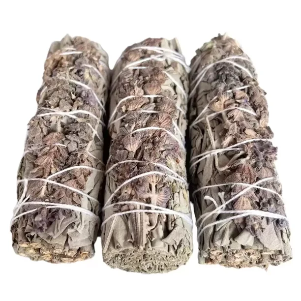 Sahumerio de Salvia Blanca con Lavanda 10 cm – Pack de 3 Piezas Aroma Floral y Herbal para Ambientes Relajados