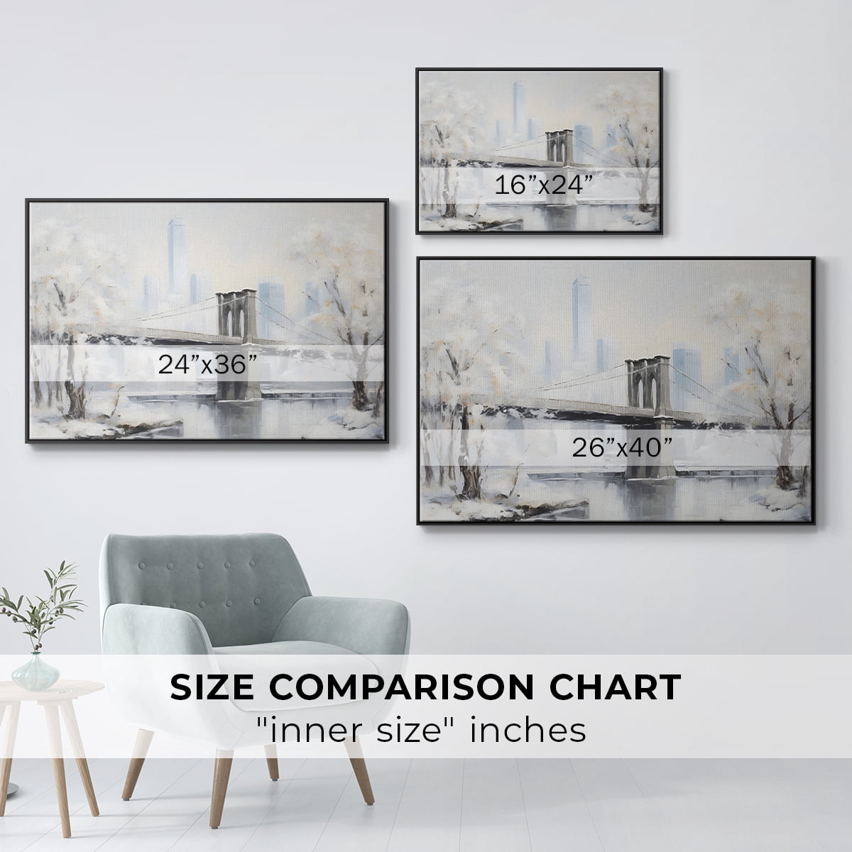 Vintage Landscape-CCXXII By Wexford Home Framed in Black Wood Gallery Wrapped Canvas 17 in. x 25 in.
