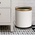 thumbnail image 3 of Open Top Trash Can Kitchen Trash Bin Simple Waste Container Waste Basket Waste Can Garbage Can for Apartment Living Room White, 3 of 8