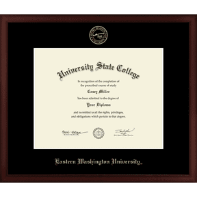 Eastern Washington University Diploma Frame, Document Size 14" x 11"