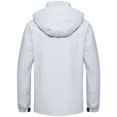 thumbnail image 6 of ELLSWOS-SPORTS Men's Waterproof Jacket Rain Coat with Hood Outdoor Lightweight Hiking Jacket Light Gray M, 6 of 7