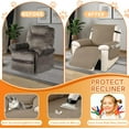 thumbnail image 6 of Ystyle 100% Waterproof Recliner Chair Cover Stretch Couch Cover for Recliner Chair Washable Slipcover Furniture Protector for Dogs,Pet Cats,Light Coffee, 6 of 6