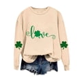 thumbnail image 4 of Guluxicc Sweatshirts for Women Casual Crewneck Long Sleeve Shirts St Patricks Day Letter Printed Graphic Pullover Tops, S, 4 of 5