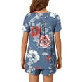 thumbnail image 4 of Qiopertar Liquidation à Moins de 5$ Blouse Décontractée à Col Rond Imprimé Manches Courtes Mode Pantalon Ensemble Pyjama Grandes Économies de Vacances!, 4 of 6
