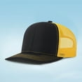 thumbnail image 2 of Baseball Hats for Women Classic Structured Trucker Snapback Baseball Cap for Men Adjustable Flat Brim Solid Color Mesh Hat, 2 of 3