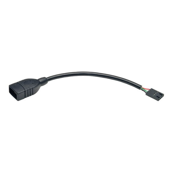 Tripp Lite U024-06N-IDC Black USB 2.0 A Female To USB Adapter Motherboard 4-PIN IDC Header Cable
