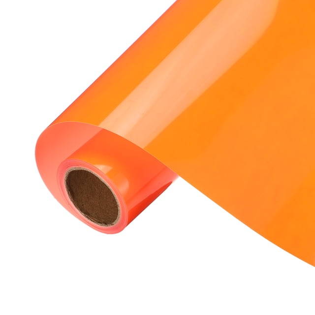 Vinilo de Transferencia Térmica Naranja Fluorescente Uxcell, Rollo de Vinilo de 10 Pulgadas x 9.8ft