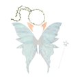 thumbnail image 4 of Alas de hada para adultos y niños, ligeras, accesorios para disfraz de Halloween, vestido elegante Blanco, 4 of 8