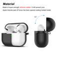 thumbnail image 4 of Case for Airpods Pro, Hisdou Airpod Pro Case Cover for Apple AirPods Pro (2019), Cute Protective Silicone Case Accessories with Pompom Keychain for Women Girl, Black, 4 of 7