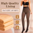 thumbnail image 2 of 2 Pairs Fleece Lined Tights Women, Thick Thermal Leggings Sheer Tights for Women, Fake Translucent Winter Warm Pantyhose Stockings, 2 of 6
