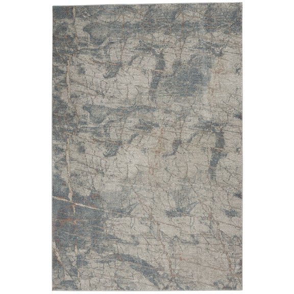 Nourison Rustic Textures Indoor Area Rug Light Grey/Blue 3'11" x 5'11"